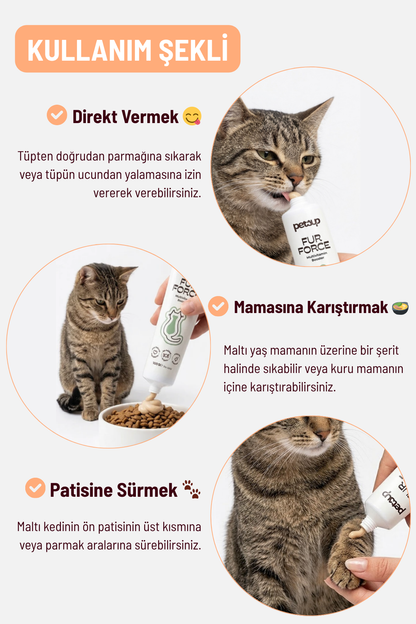 Tummy Joy - Tüy Yumağı Oluşumunu Önleyici Kediler İçin Malt Macun