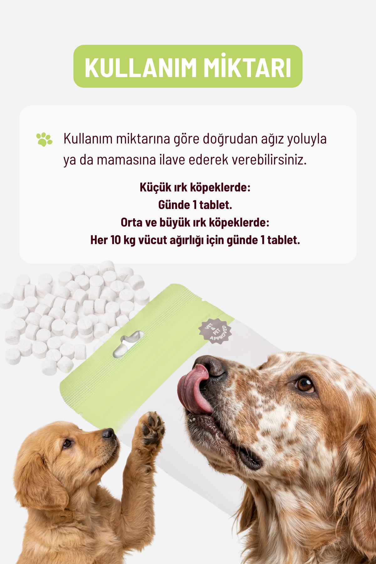 Köpekler İçin Tüy ve Deri Güçlendirici Set | Tablet + Tüy Bakım Destekleyici + Omega Drop