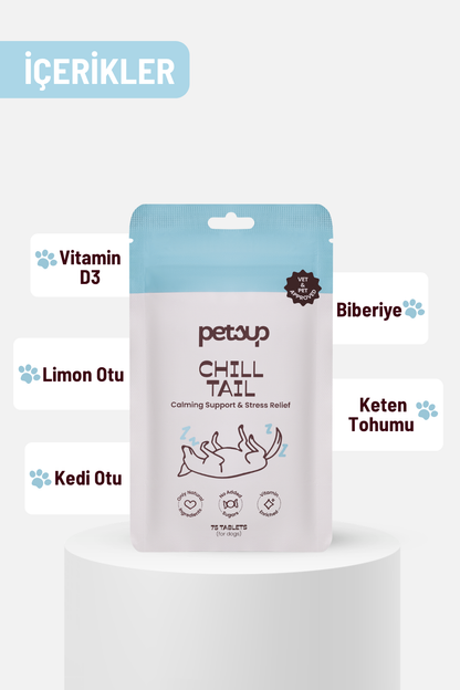 Chill Tail - Sakinleştirmeye ve Stres Azaltmaya Yardımcı Köpekler İçin Tablet
