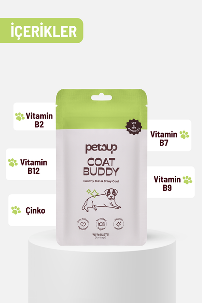Coat Buddy - Deri ve Tüy Sağlığı Destekleyici Köpekler İçin Tablet