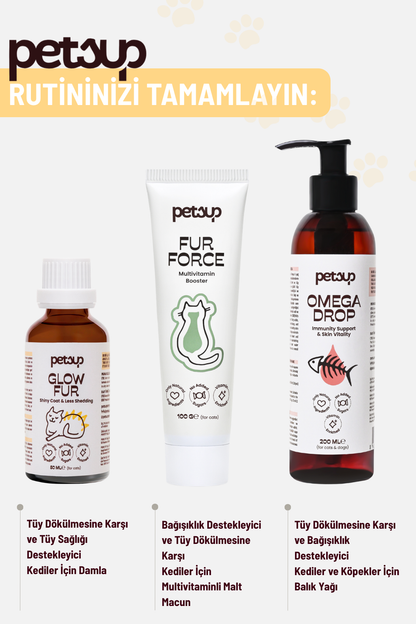 Glow Fur - Tüy Dökülmesine Karşı ve Tüy Sağlığı Destekleyici Kediler İçin Damla