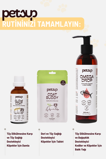 Glow Coat - Tüy Dökülmesine Karşı ve Tüy Sağlığı Destekleyici Köpekler İçin Damla