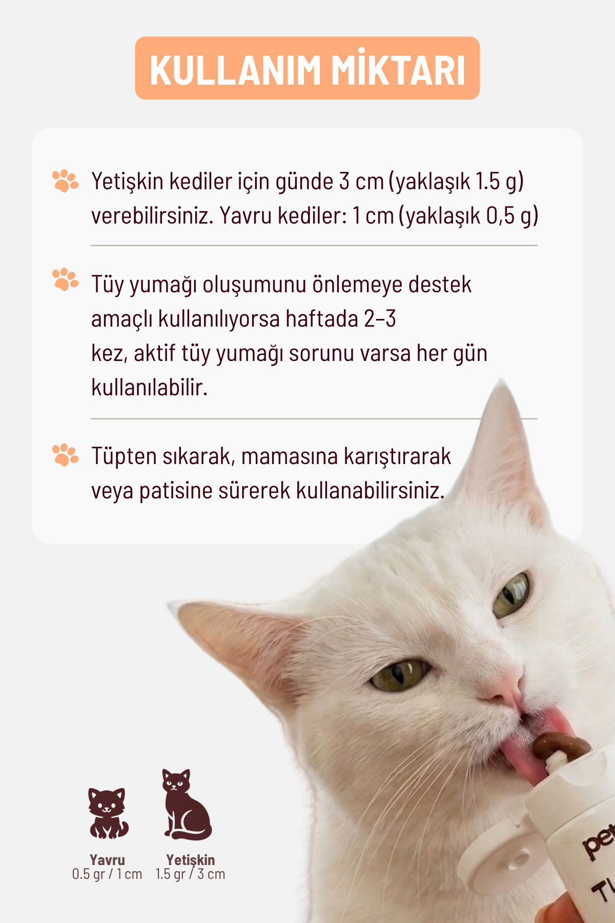 Kediler İçin Tüy Yumağı Karşıtı Set | Malt Macun + Sindirim Destekleyici Bakım