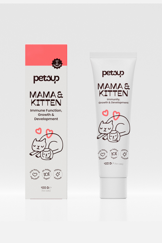 Kitten & Mama - Bağışıklık ve Gelişim Destekleyici Kediler İçin Multivitaminli Malt Macun